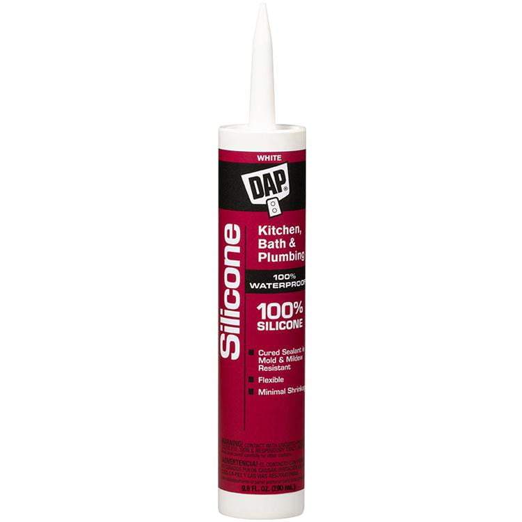 Dap 10oz White 100% Silicone K&B