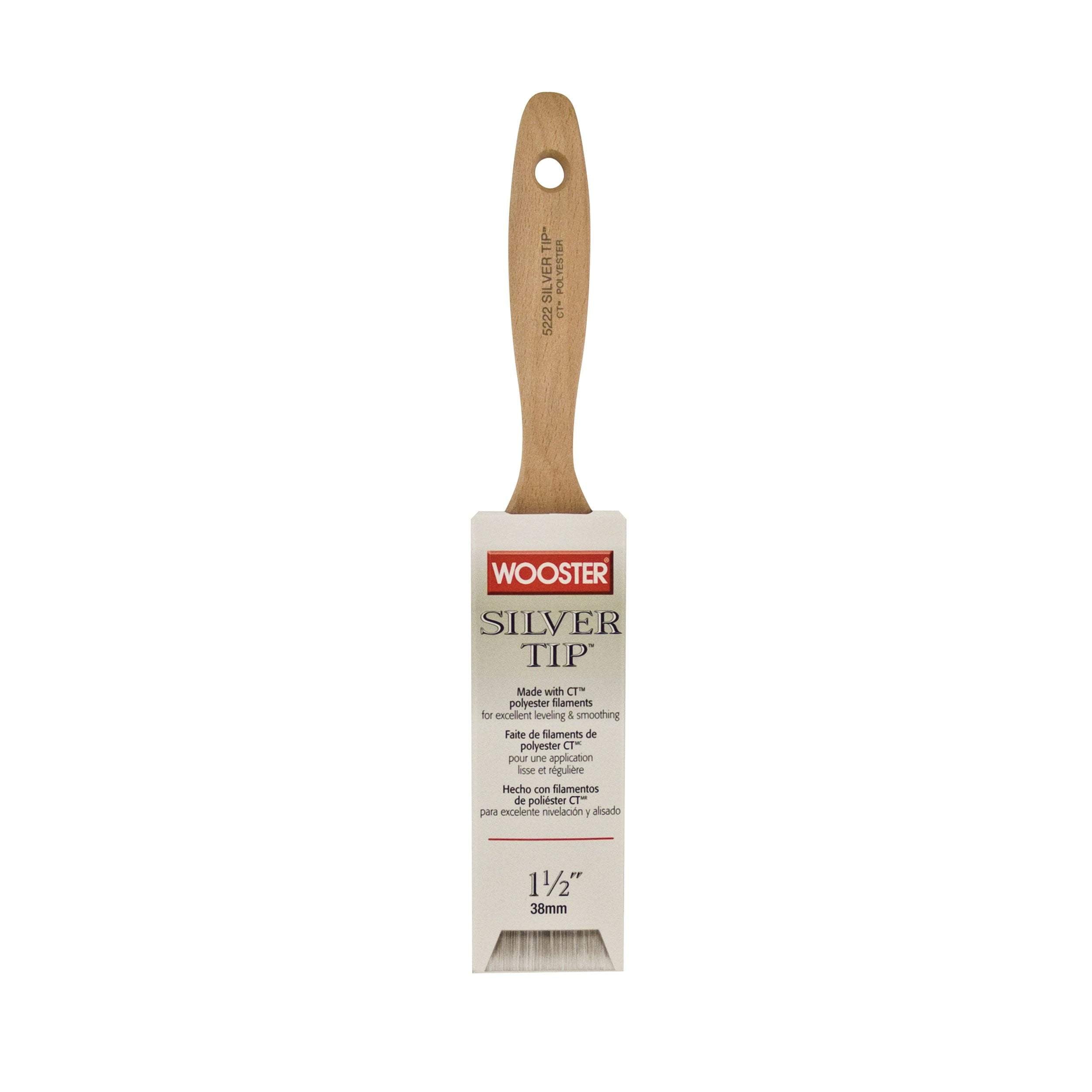 Wooster 5222 Silver Tip CT Polyester Varnish Flat Sash Paint Brush