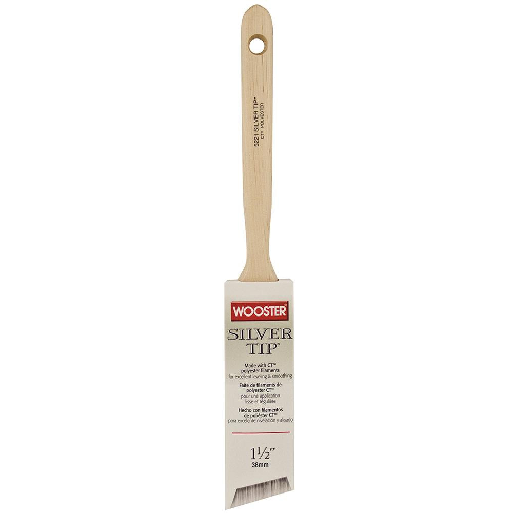 Wooster 5221 Silver Tip CT Polyester Angle Sash Paint Brush