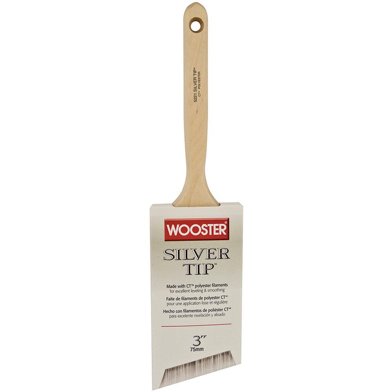 Wooster 5221 Silver Tip CT Polyester Angle Sash Paint Brush