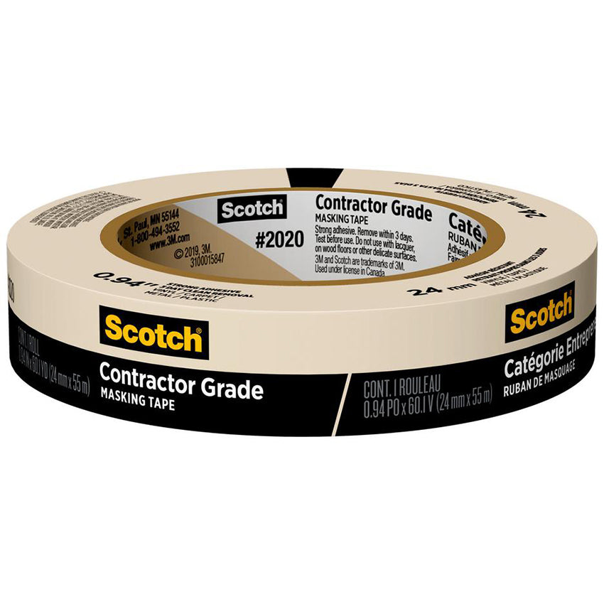 Scotch 2020 1" Tan Masking Tape