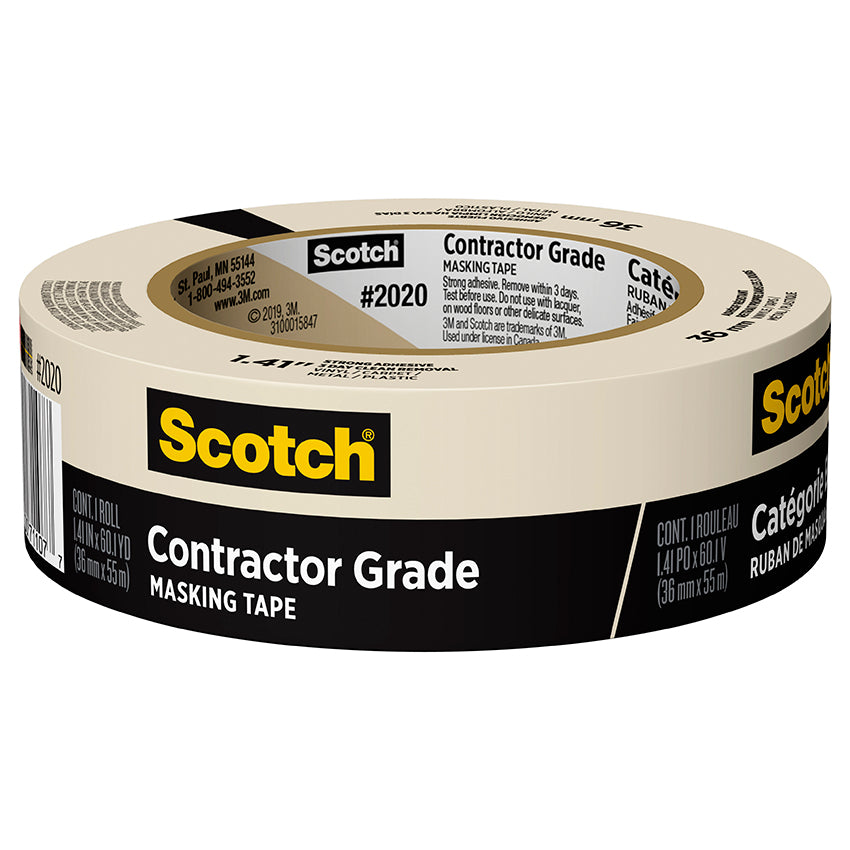 Scotch 2020 1-1/2" Tan Masking Tape