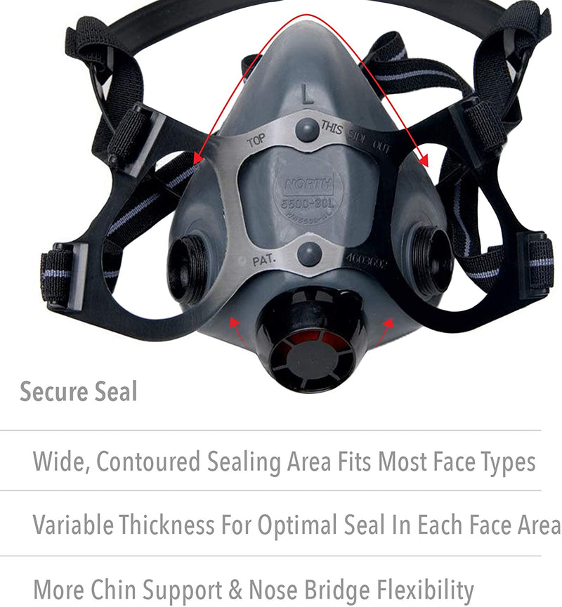 Honeywell North 5500 Series Niosh-Approved Half Mask Respirator