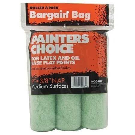 Wooster 9x3/8 Painter’s Choice Roller Cover 3Pk